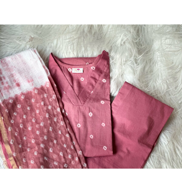 Bandhini set with kota dupatta