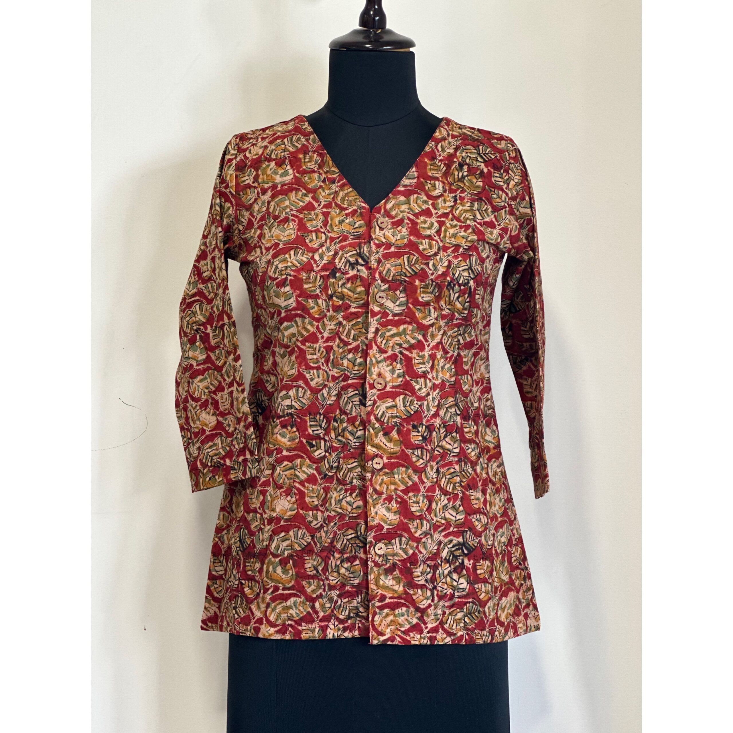 Maroon kalamkari shirt top