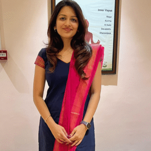 Navy blue& Rani pink mangalagiri set