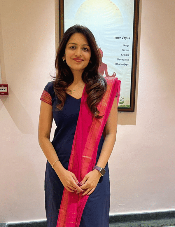 Navy blue& Rani pink mangalagiri set