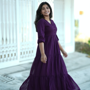 Purple georgette maxi