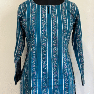 Blue stripe short top