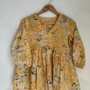 Pastel yellow peplum short top