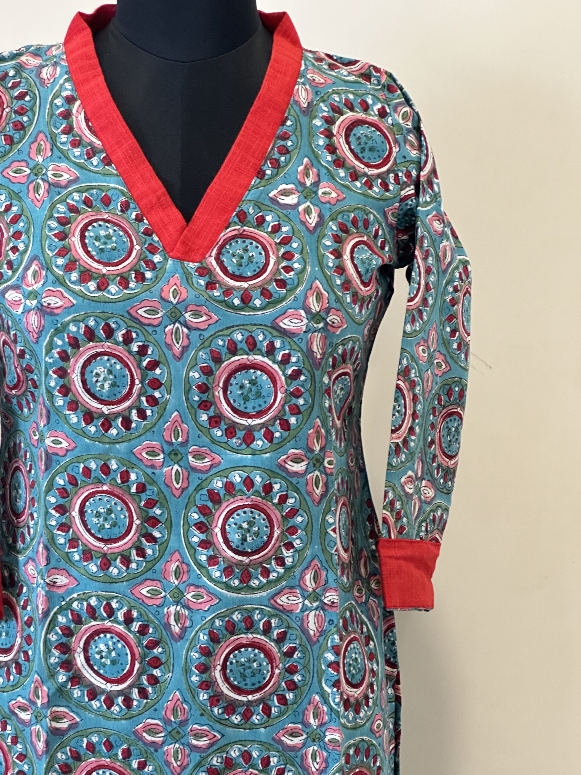 Blue rangoli kurta - Image 3