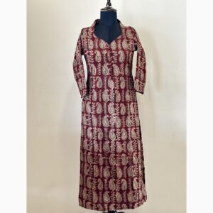 Maroon mango kalamkari Kurta
