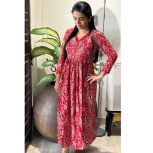Red mango Cotton maxi