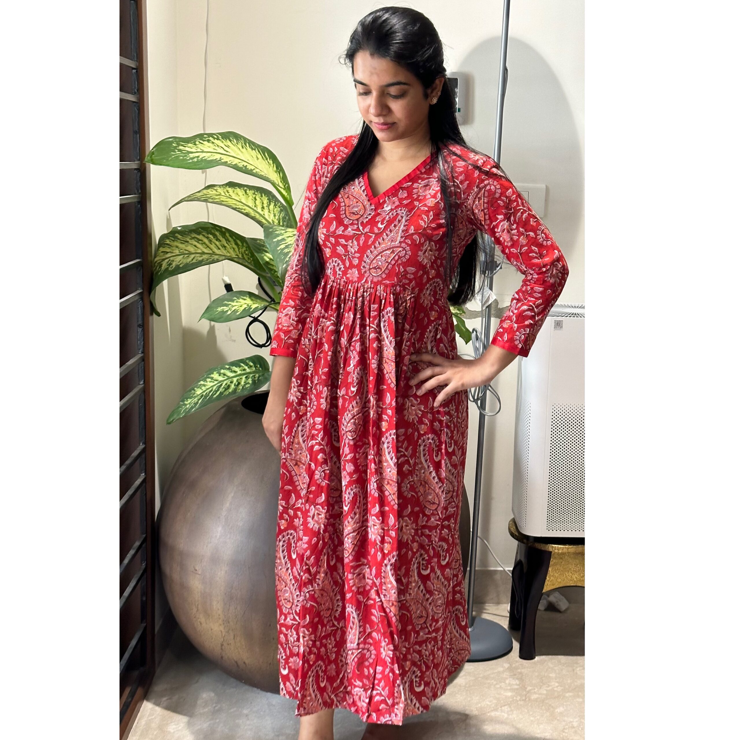Red mango Cotton maxi