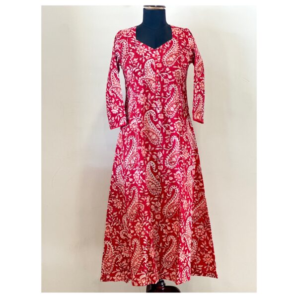 Red mango aline kurta