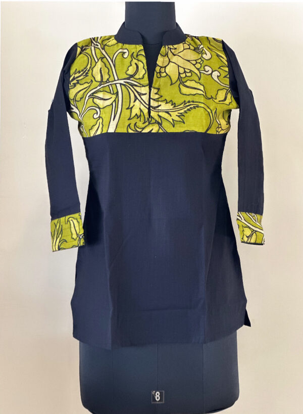 Parrot green hand painted short top