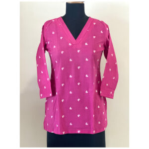 Pink heart short top