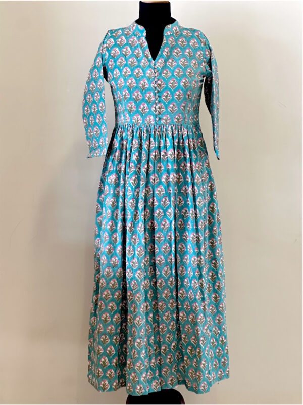 Powder blue butta maxi