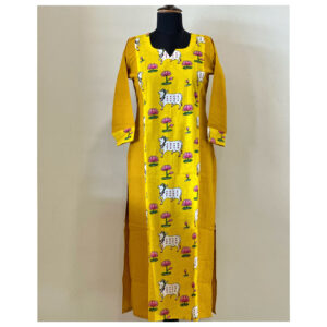 Yellow pichwai kurta