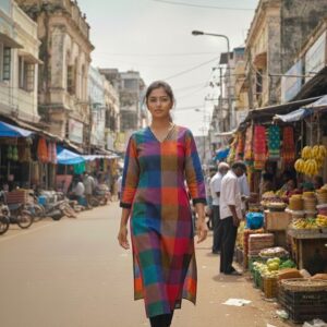 Madras checks kurta