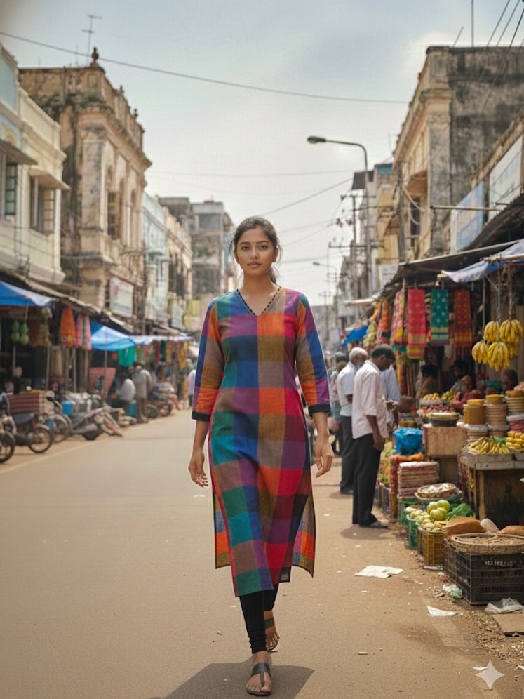 Madras checks kurta