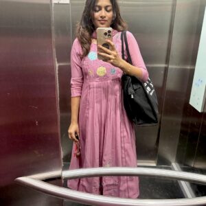 French pink chanderi set