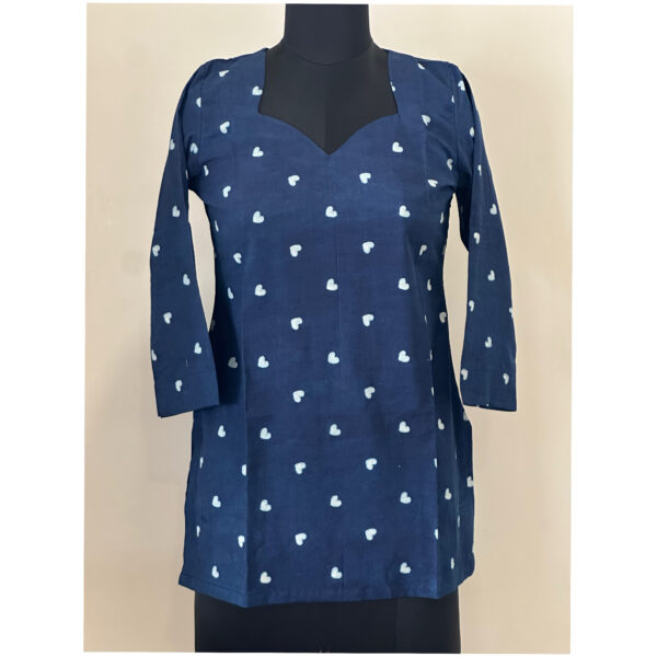 Indigo heart short kurta