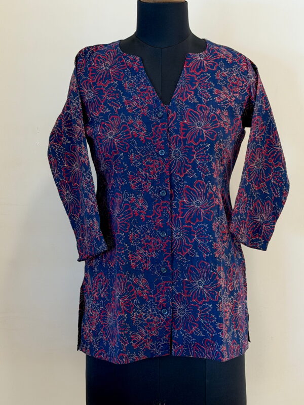 Navy blue shirt top